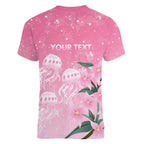 Personalised Pink Boronia of Hope Women V-Neck T-Shirt Australia’s Fight Against Breast Cancer - Aussie Hoodie