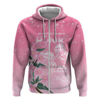 Personalised Pink Boronia of Hope Zip Hoodie Australia’s Fight Against Breast Cancer - Aussie Hoodie