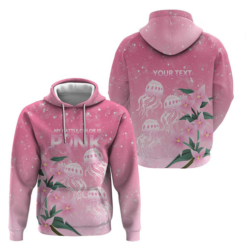Personalised Pink Boronia of Hope Zip Hoodie Australia’s Fight Against Breast Cancer - Aussie Hoodie