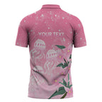Personalised Pink Boronia of Hope Zipper Polo Shirt Australia’s Fight Against Breast Cancer - Aussie Hoodie