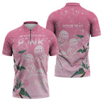 Personalised Pink Boronia of Hope Zipper Polo Shirt Australia’s Fight Against Breast Cancer - Aussie Hoodie