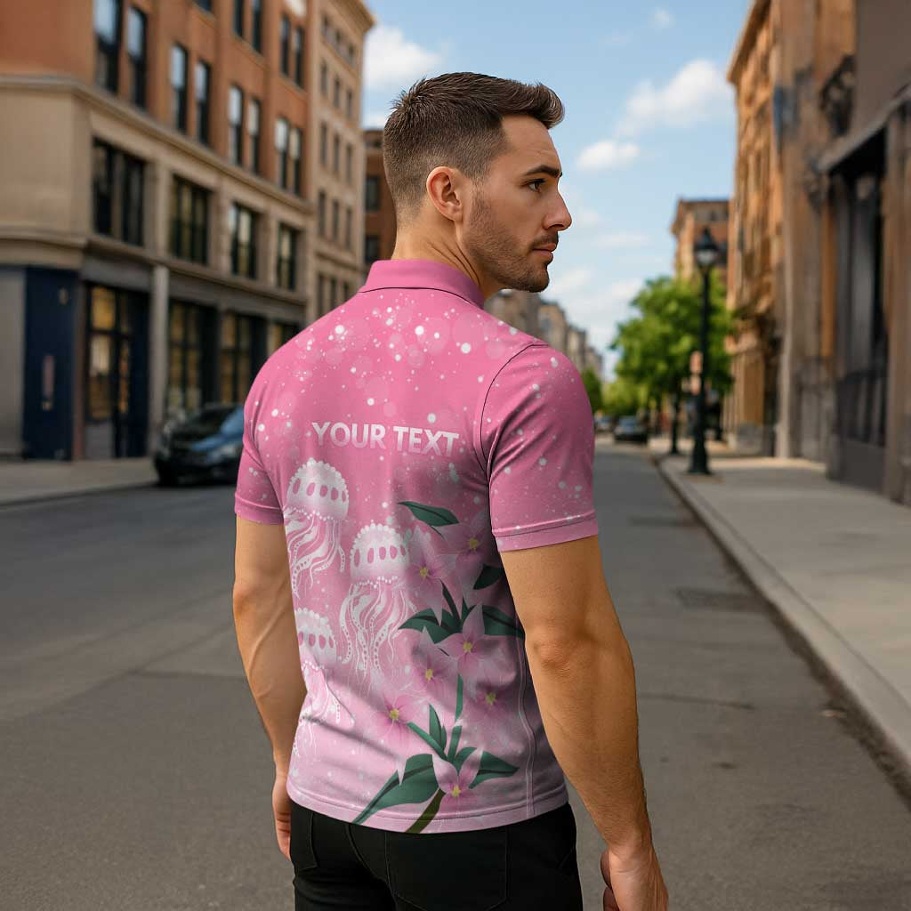Personalised Pink Boronia of Hope Zipper Polo Shirt Australia’s Fight Against Breast Cancer - Aussie Hoodie