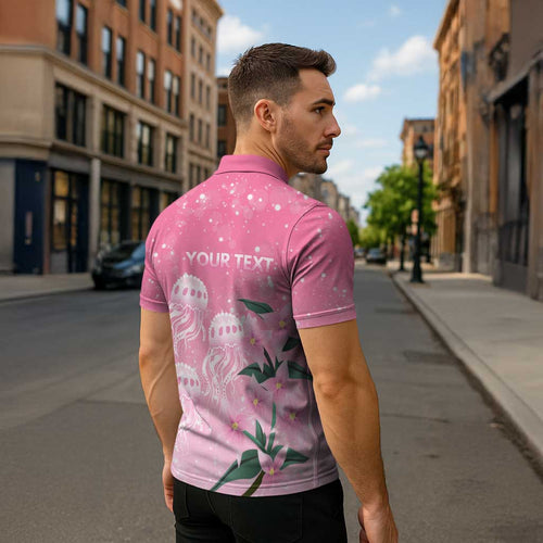 Personalised Pink Boronia of Hope Zipper Polo Shirt Australia’s Fight Against Breast Cancer - Aussie Hoodie