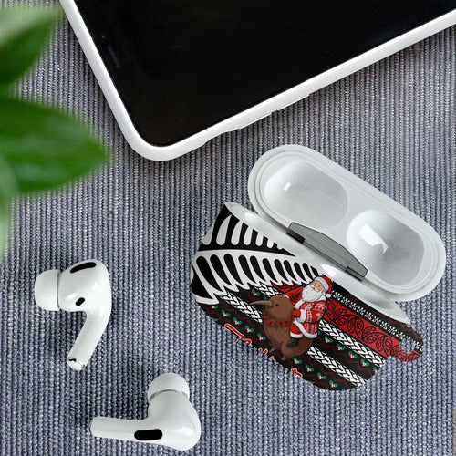 New Zealand Kiwi Santa Christmas AirPods Case He Wairua Kirihimete - Aussie Hoodie
