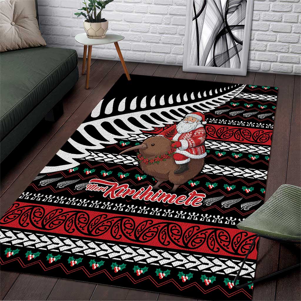 New Zealand Kiwi Santa Christmas Area Rug He Wairua Kirihimete - Aussie Hoodie