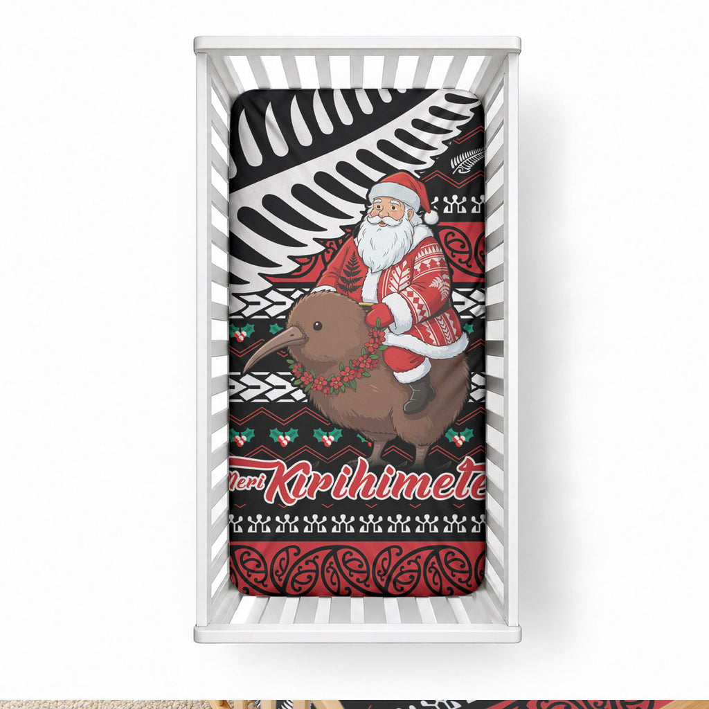 New Zealand Kiwi Santa Christmas Baby Bed Cover He Wairua Kirihimete