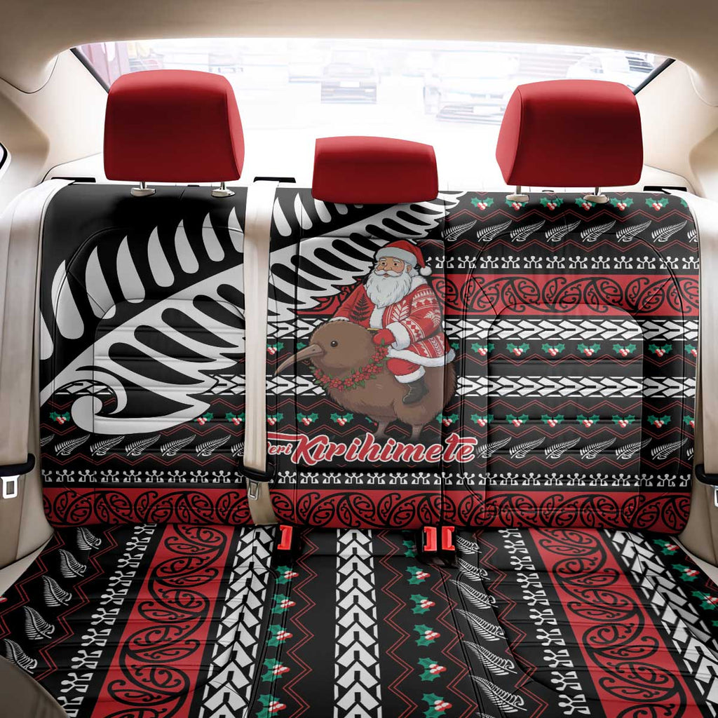 New Zealand Kiwi Santa Christmas Back Car Seat Cover He Wairua Kirihimete - Aussie Hoodie