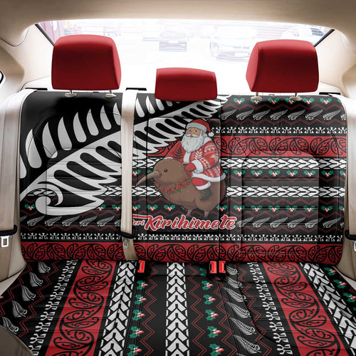 New Zealand Kiwi Santa Christmas Back Car Seat Cover He Wairua Kirihimete - Aussie Hoodie
