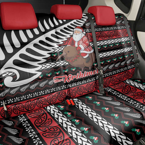 New Zealand Kiwi Santa Christmas Back Car Seat Cover He Wairua Kirihimete - Aussie Hoodie