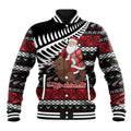 New Zealand Kiwi Santa Christmas Baseball Jacket He Wairua Kirihimete - Aussie Hoodie