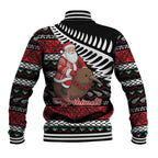 New Zealand Kiwi Santa Christmas Baseball Jacket He Wairua Kirihimete - Aussie Hoodie