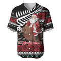 New Zealand Kiwi Santa Christmas Baseball Jersey He Wairua Kirihimete - Aussie Hoodie