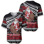 New Zealand Kiwi Santa Christmas Baseball Jersey He Wairua Kirihimete - Aussie Hoodie