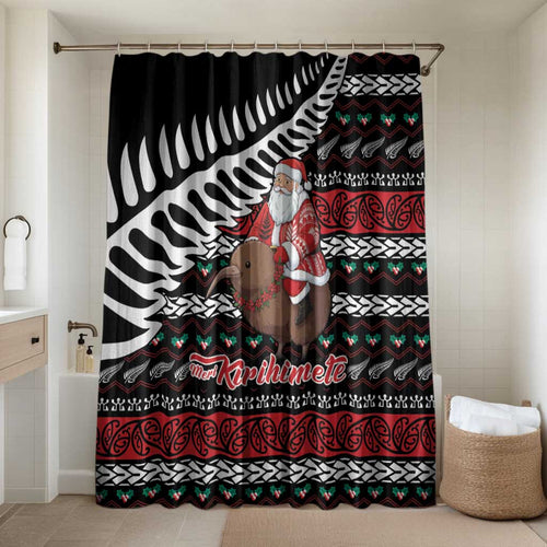 New Zealand Kiwi Santa Christmas Bathroom Set He Wairua Kirihimete - Aussie Hoodie