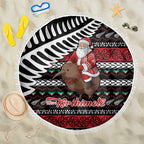 New Zealand Kiwi Santa Christmas Beach Blanket He Wairua Kirihimete - Aussie Hoodie