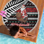 New Zealand Kiwi Santa Christmas Beach Blanket He Wairua Kirihimete - Aussie Hoodie