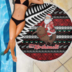 New Zealand Kiwi Santa Christmas Beach Blanket He Wairua Kirihimete - Aussie Hoodie