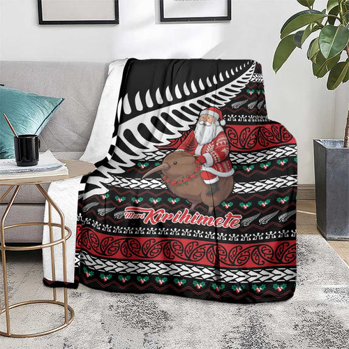 New Zealand Kiwi Santa Christmas Blanket He Wairua Kirihimete - Aussie Hoodie