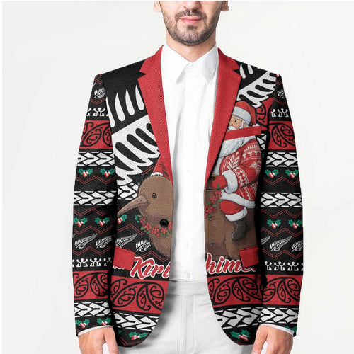 New Zealand Kiwi Santa Christmas Blazer He Wairua Kirihimete - Aussie Hoodie