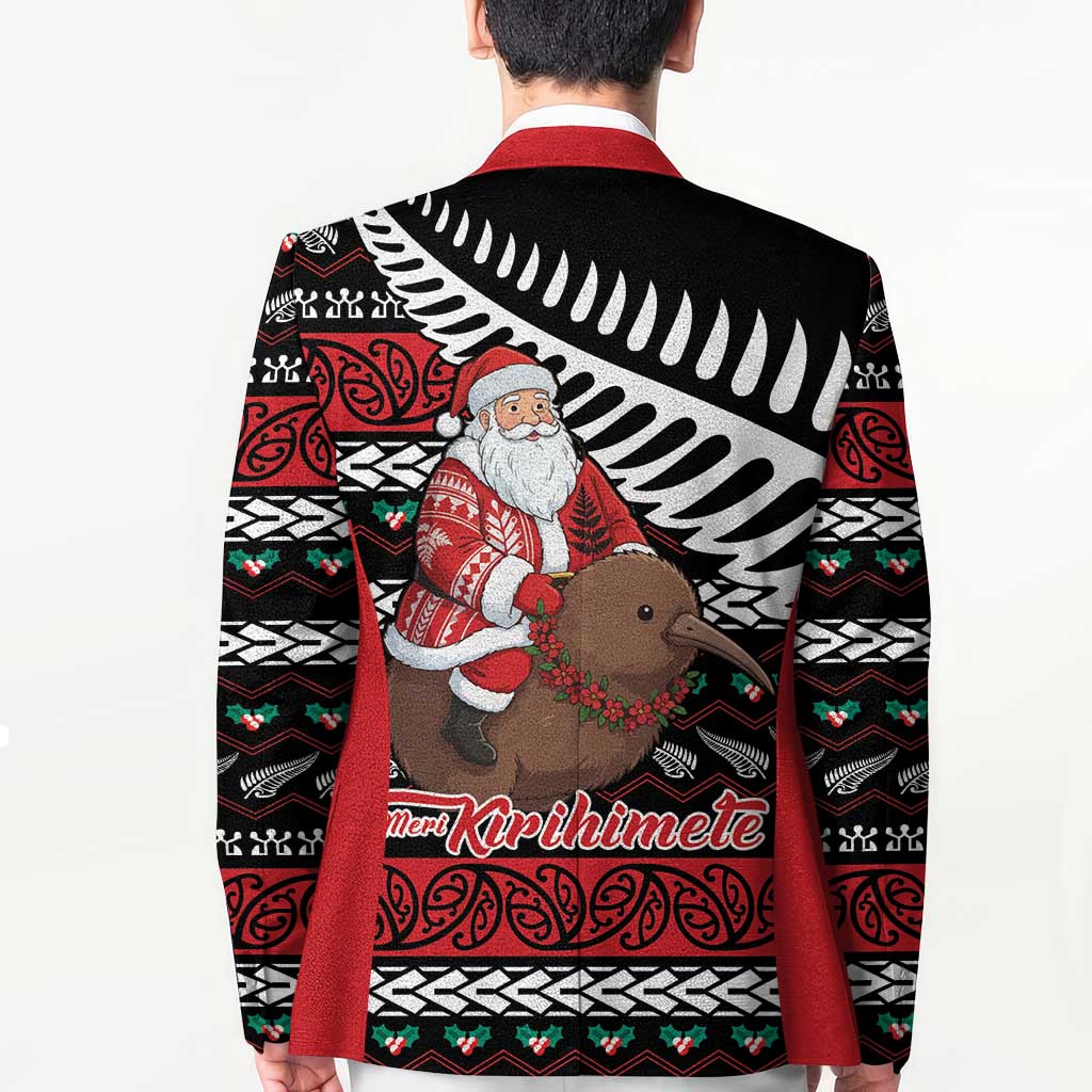 New Zealand Kiwi Santa Christmas Blazer He Wairua Kirihimete - Aussie Hoodie