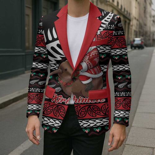 New Zealand Kiwi Santa Christmas Blazer He Wairua Kirihimete - Aussie Hoodie