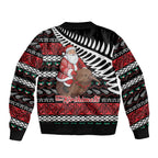 New Zealand Kiwi Santa Christmas Bomber Jacket He Wairua Kirihimete - Aussie Hoodie