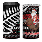 New Zealand Kiwi Santa Christmas 4 in 1 Can Cooler Tumbler He Wairua Kirihimete - Aussie Hoodie