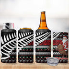 New Zealand Kiwi Santa Christmas 4 in 1 Can Cooler Tumbler He Wairua Kirihimete - Aussie Hoodie