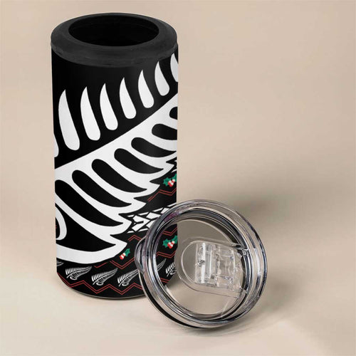 New Zealand Kiwi Santa Christmas 4 in 1 Can Cooler Tumbler He Wairua Kirihimete - Aussie Hoodie