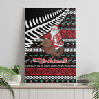 New Zealand Kiwi Santa Christmas Canvas Wall Art He Wairua Kirihimete - Aussie Hoodie
