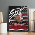 New Zealand Kiwi Santa Christmas Canvas Wall Art He Wairua Kirihimete - Aussie Hoodie