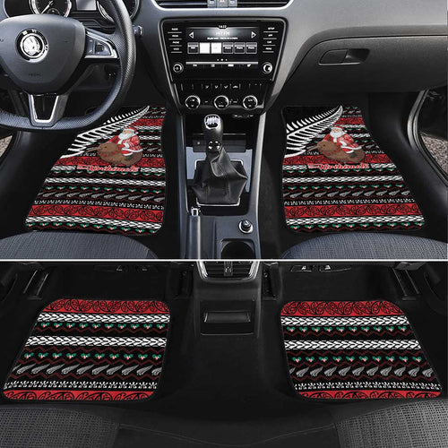 New Zealand Kiwi Santa Christmas Car Mats He Wairua Kirihimete - Aussie Hoodie