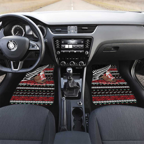 New Zealand Kiwi Santa Christmas Car Mats He Wairua Kirihimete - Aussie Hoodie