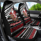 New Zealand Kiwi Santa Christmas Car Seat Cover He Wairua Kirihimete - Aussie Hoodie