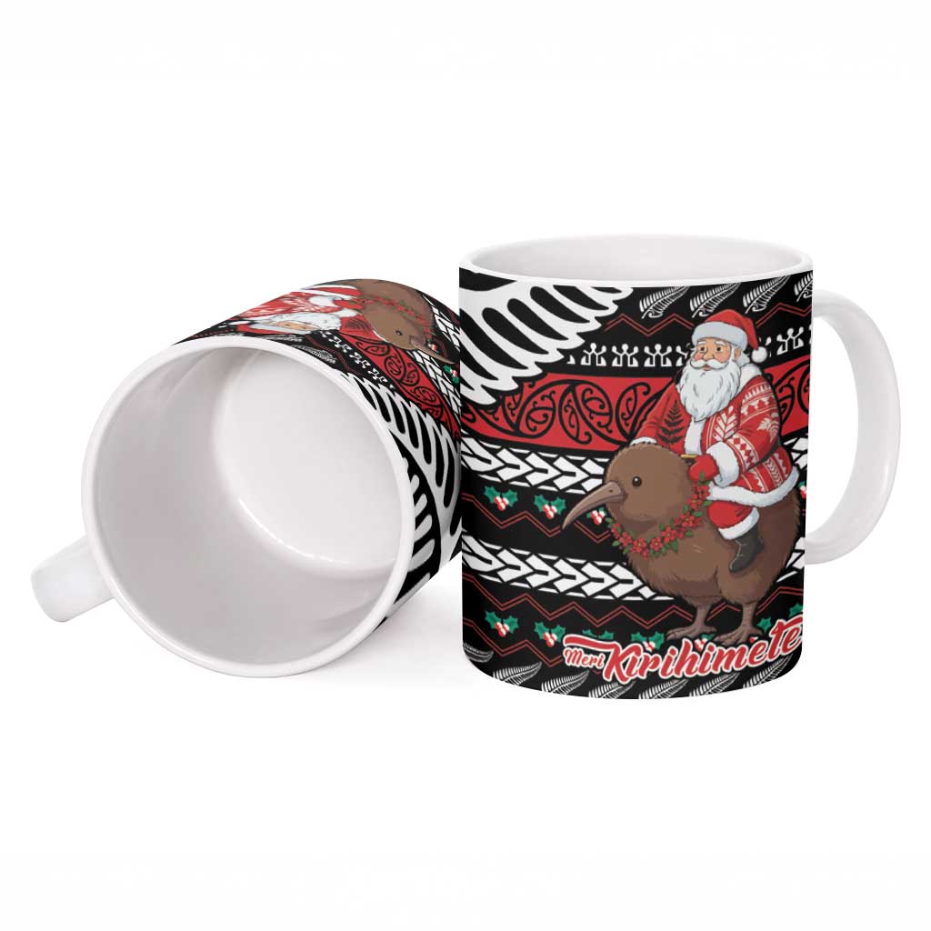 New Zealand Kiwi Santa Christmas Ceramic Mug He Wairua Kirihimete - Aussie Hoodie