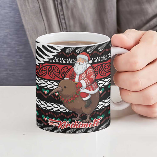 New Zealand Kiwi Santa Christmas Ceramic Mug He Wairua Kirihimete - Aussie Hoodie
