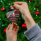 New Zealand Kiwi Santa Christmas Ceramic Ornament He Wairua Kirihimete - Aussie Hoodie