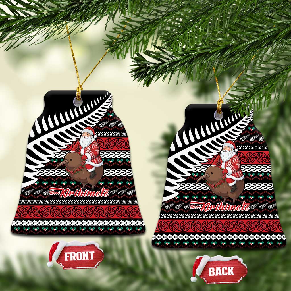 New Zealand Kiwi Santa Christmas Ceramic Ornament He Wairua Kirihimete - Aussie Hoodie