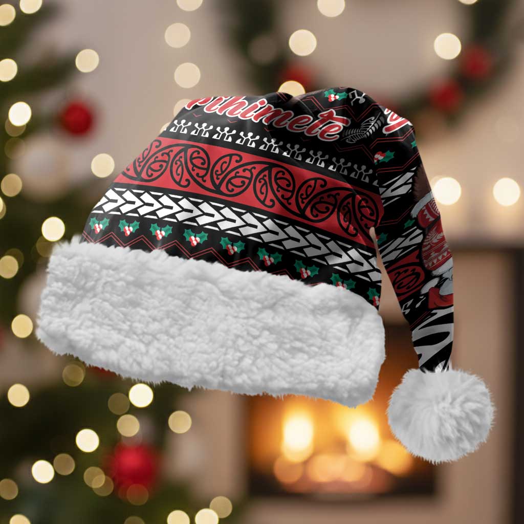 New Zealand Kiwi Santa Christmas Santa Hat He Wairua Kirihimete - Aussie Hoodie