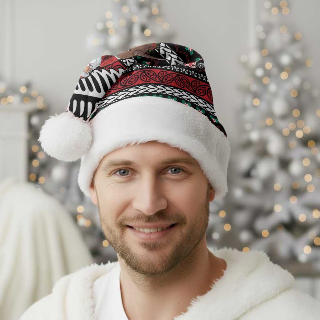 New Zealand Kiwi Santa Christmas Santa Hat He Wairua Kirihimete - Aussie Hoodie