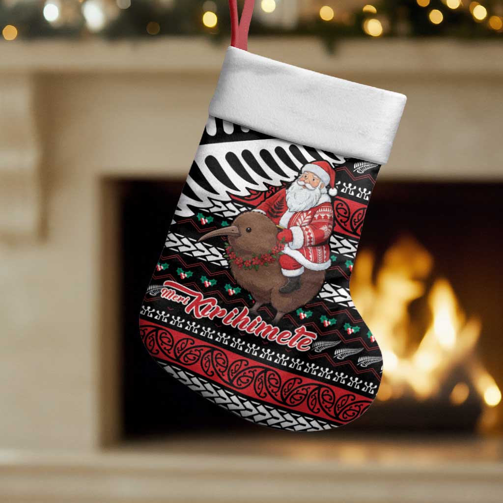 New Zealand Kiwi Santa Christmas Stocking He Wairua Kirihimete - Aussie Hoodie