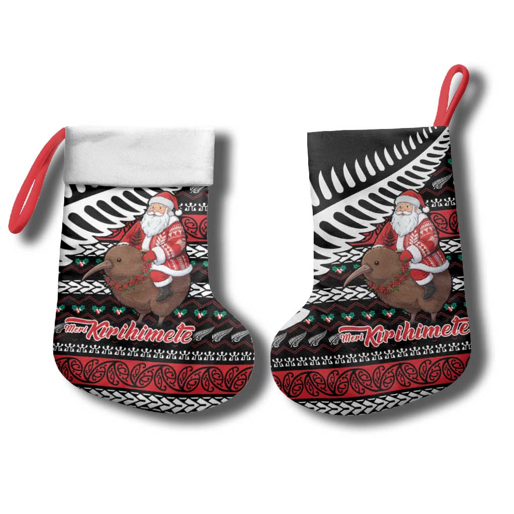 New Zealand Kiwi Santa Christmas Stocking He Wairua Kirihimete - Aussie Hoodie