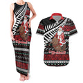 New Zealand Kiwi Santa Christmas Couples Matching Tank Maxi Dress and Hawaiian Shirt He Wairua Kirihimete - Aussie Hoodie