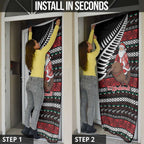 New Zealand Kiwi Santa Christmas Door Cover He Wairua Kirihimete - Aussie Hoodie