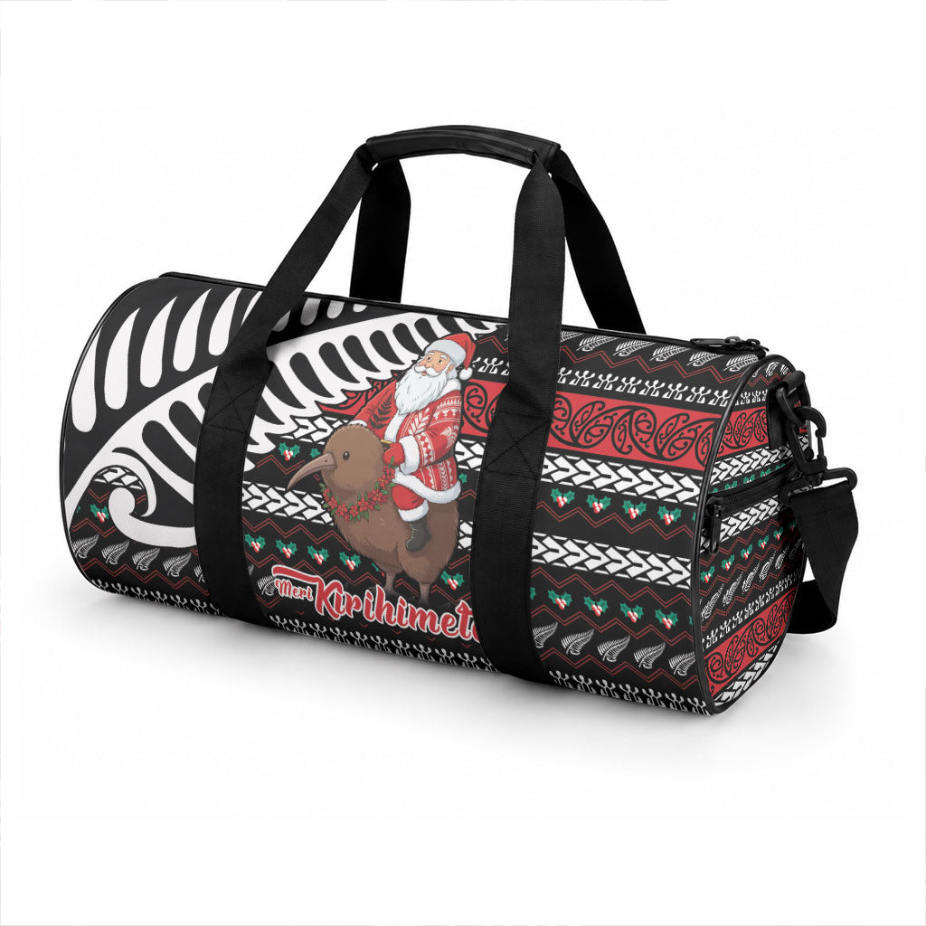 New Zealand Kiwi Santa Christmas Duffle Bag He Wairua Kirihimete