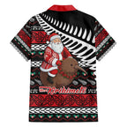 New Zealand Kiwi Santa Christmas Family Matching Long Sleeve Bodycon Dress and Hawaiian Shirt He Wairua Kirihimete - Aussie Hoodie