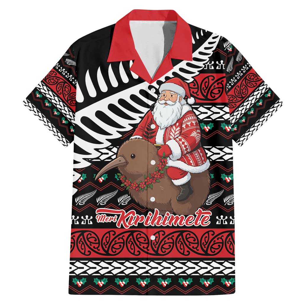 New Zealand Kiwi Santa Christmas Family Matching Mermaid Dress and Hawaiian Shirt He Wairua Kirihimete - Aussie Hoodie