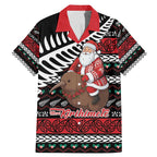 New Zealand Kiwi Santa Christmas Family Matching Mermaid Dress and Hawaiian Shirt He Wairua Kirihimete - Aussie Hoodie