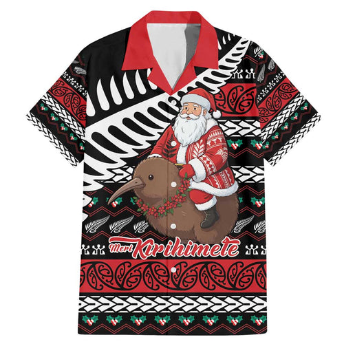 New Zealand Kiwi Santa Christmas Family Matching Mermaid Dress and Hawaiian Shirt He Wairua Kirihimete - Aussie Hoodie