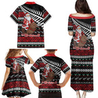 New Zealand Kiwi Santa Christmas Family Matching Puletasi and Hawaiian Shirt He Wairua Kirihimete - Aussie Hoodie